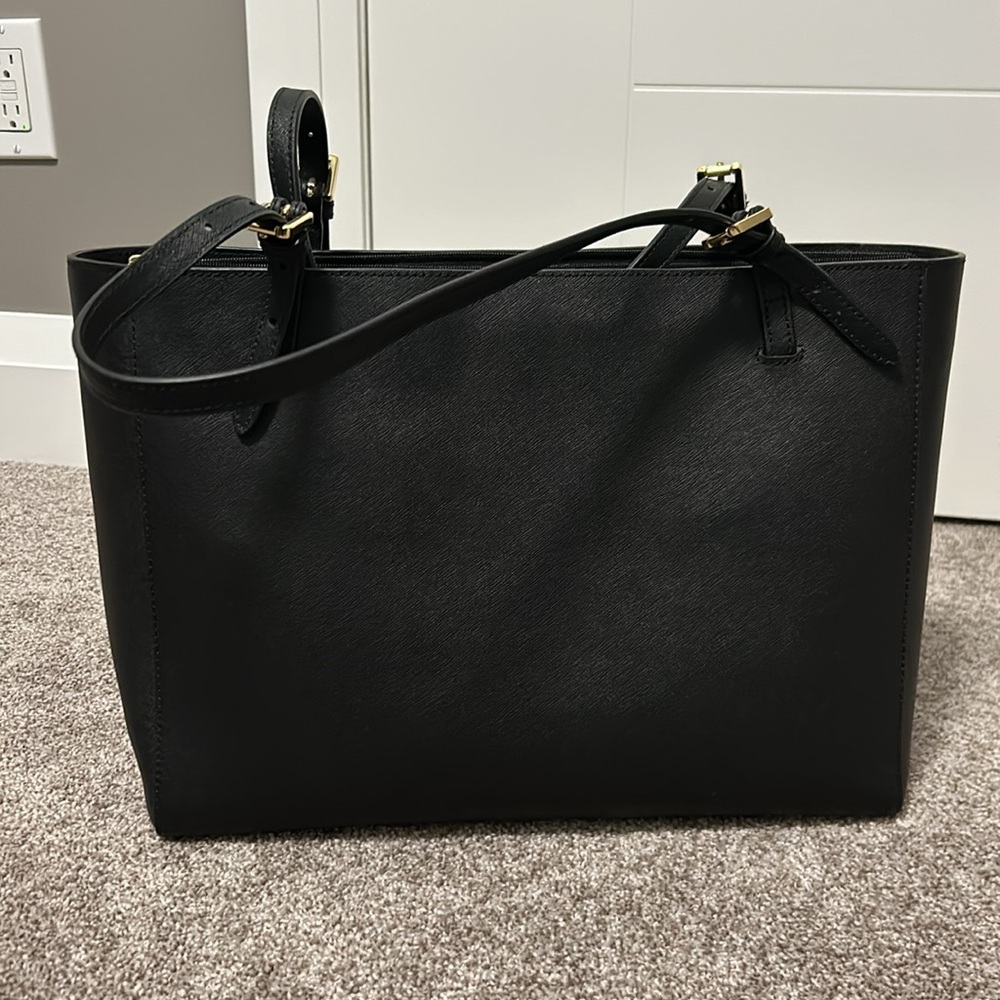 TORY BURCH York Leather Buckle Tote *black* - Picture 10 of 17